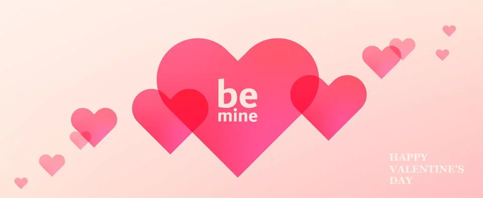 Heart vector background for Valentines day. Love pattern with overlay gradien Stock Illustration
