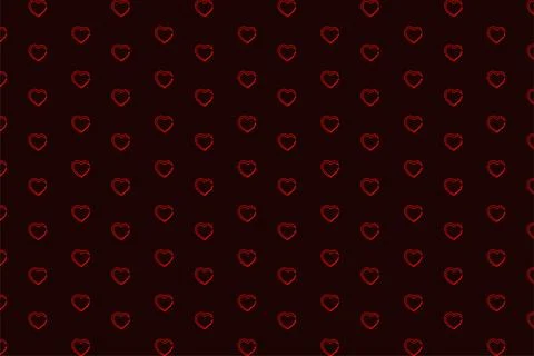 Heart vector collection love symbol icon set. Heart seamless pattern Stock Illustration