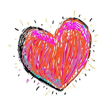 Heart vector drawing Illustration