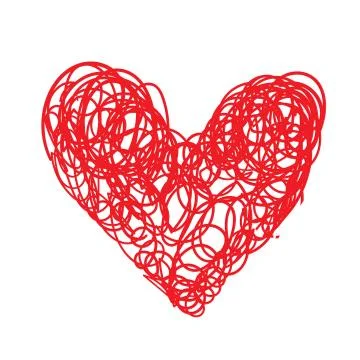 Heart vector drawing Stockillustratie