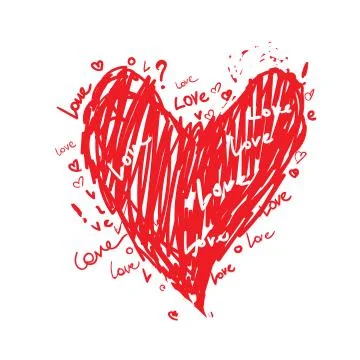 Heart vector drawing Stockillustratie