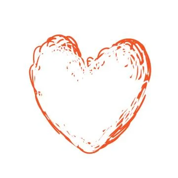 Heart vector drawing Stockillustratie