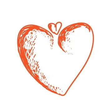 Heart vector drawing Stockillustratie