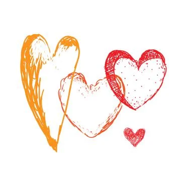 Heart vector drawing イラスト素材