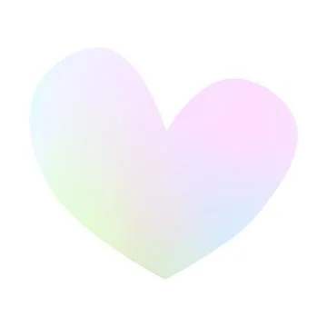 Heart Vector Gradient Icon Isolated on White. Bright Blurred color Love Symbo Illustrazione stock