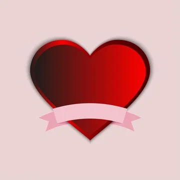 Heart vector greeting and Valentines card. Decorative paper cut heart. Roma.. Stock Illustration
