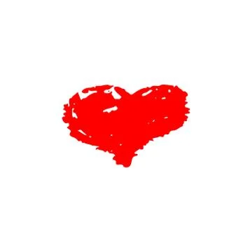 Heart vector. Hand drawn icon. Illustrazione stock