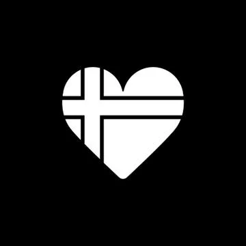 Heart vector icon. Black and white love illustration. Solid linear icon of heart Stock Illustration