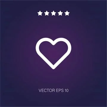 Heart vector icon Stock Illustration