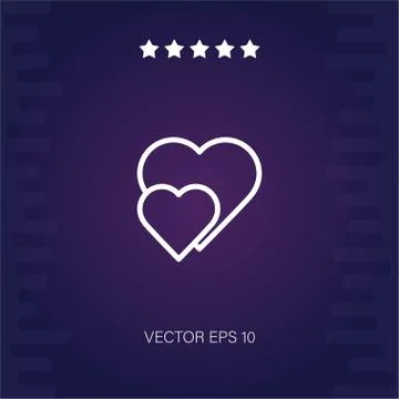 Heart vector icon Stock Illustration