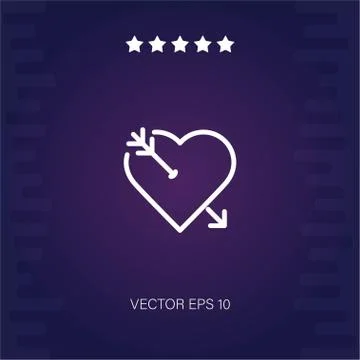 Heart vector icon Stock Illustration