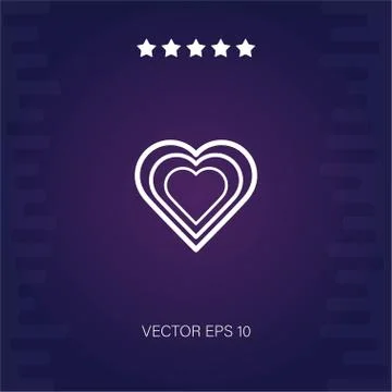 Heart vector icon Stock Illustration