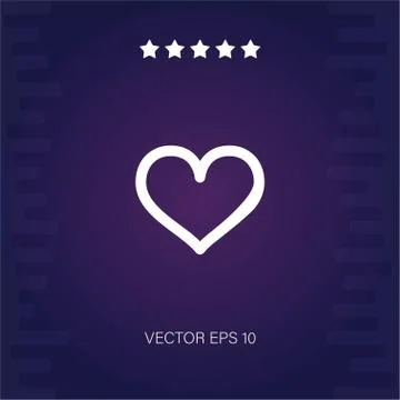 Heart vector icon Illustrazione stock