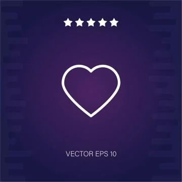 Heart vector icon Stock Illustration