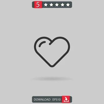 Heart vector icon Stock Illustration