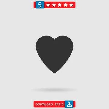 Heart vector icon Stock Illustration