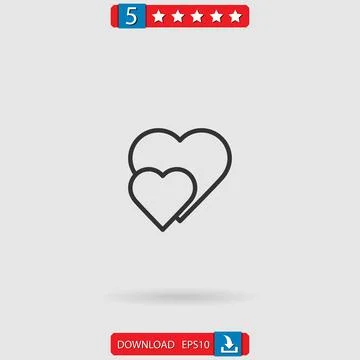 Heart vector icon Stock Illustration
