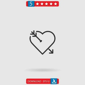 Heart vector icon Stock Illustration