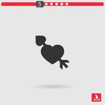 Heart vector icon Illustrazione stock