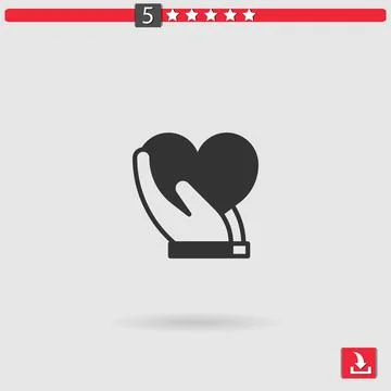 Heart vector icon Stock Illustration