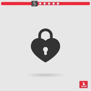 Heart vector icon Illustrazione stock