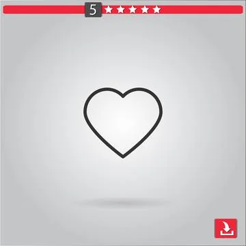 Heart vector icon Stock Illustration