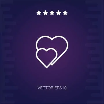 Heart vector icon Stock Illustration