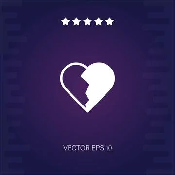 Heart vector icon Stock Illustration