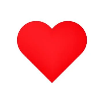 Heart vector icon. Vector cartoon flat love symbol Stock Illustration