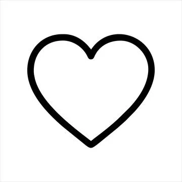 Heart vector linear icon. Symbol of love. St. Valentine's Day. Heart shape. Stock Illustration