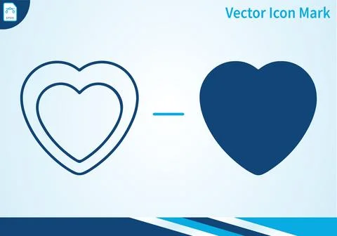 Heart vector mark icon. love symbol. icon mark vector illustration. Ilustración de archivo