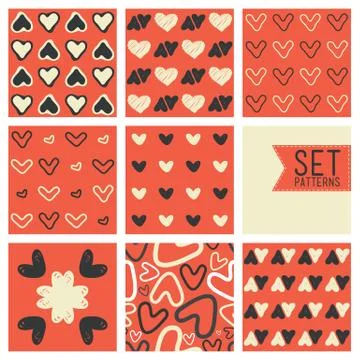 Heart vector pattern background Stock Illustration