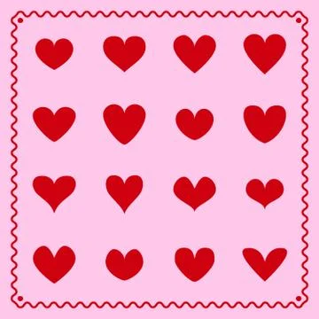 Heart vector silhouettes set Stock Illustration