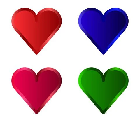 Heart in vector on white background Stock Illustration