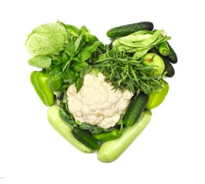 Heart of vegetables Stock Photos