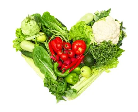 Heart of vegetables Stock Photos