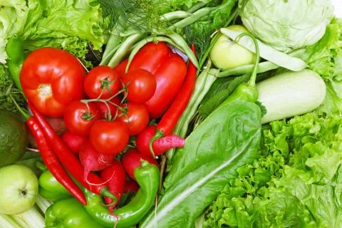 Heart of vegetables Stock Photos
