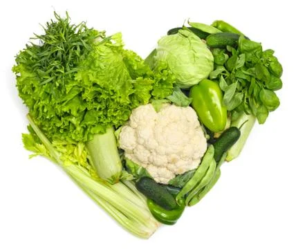 Heart of vegetables Stock Photos