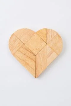 Heart version of tangram Stock Photos