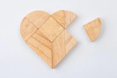 Heart version of tangram Stock Photos