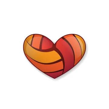 Heart volleyball object Stock Illustration