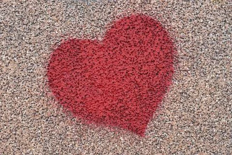 Heart at wall Stock Photos