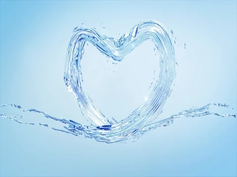 Heart water shape. Human ecology Stock Footage 80552108