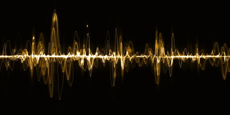 Heart wave line equalizer pulse abstract background 3d illustration Stock Illustration