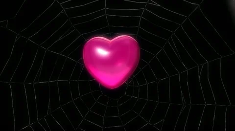 Heart on web with alpha channel Stock Footage 22011795