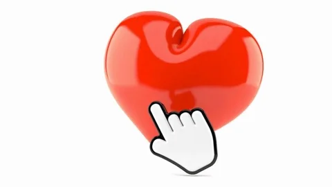 Heart with web cursor Video stock 71055400