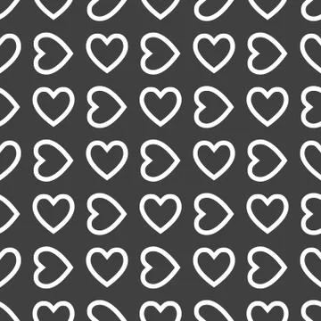 Heart web icon. flat design. Seamless pattern. Stock Illustration