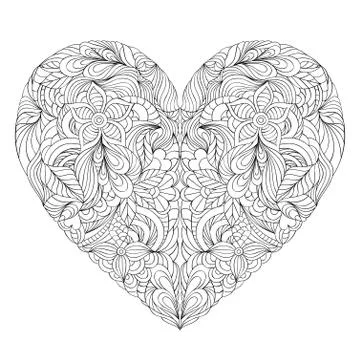 Heart on white background Stock Illustration