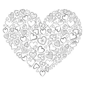 Heart  on white background. Stock Illustration