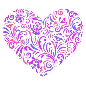 Heart on white background Stock Illustration